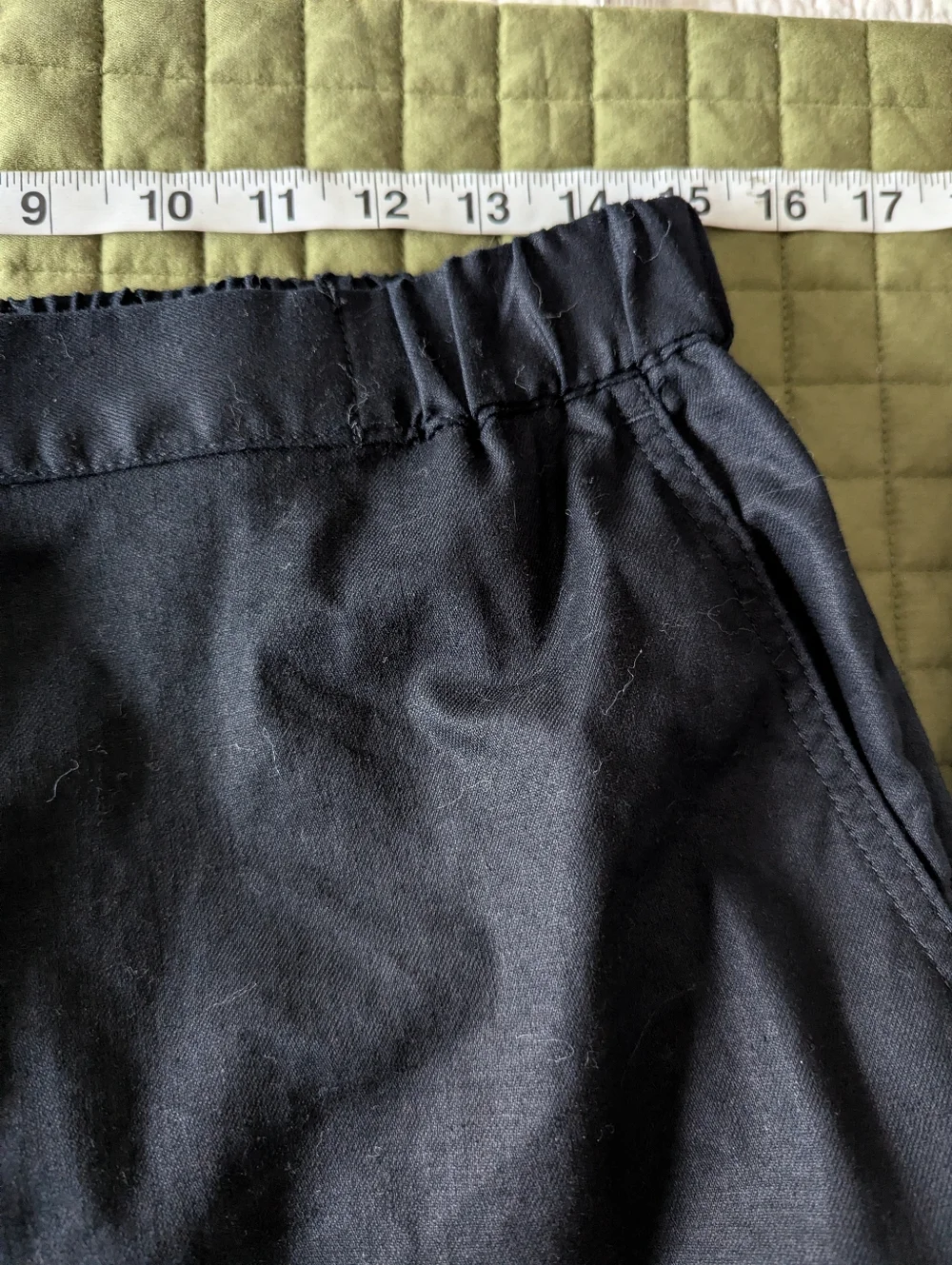 BANANA REPUBLIC Women's  Black Linen Blend Tapered High Waist Pants Medium